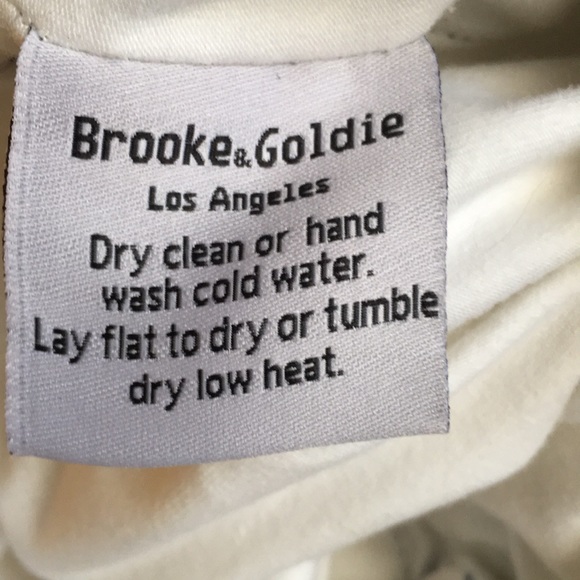 Brooke & Goldie joggers. NWOT White stretchy fabric with tri-color suede. Size M - Picture 6 of 6